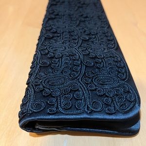 Talbots Black Envelope Clutch / Evening Purse